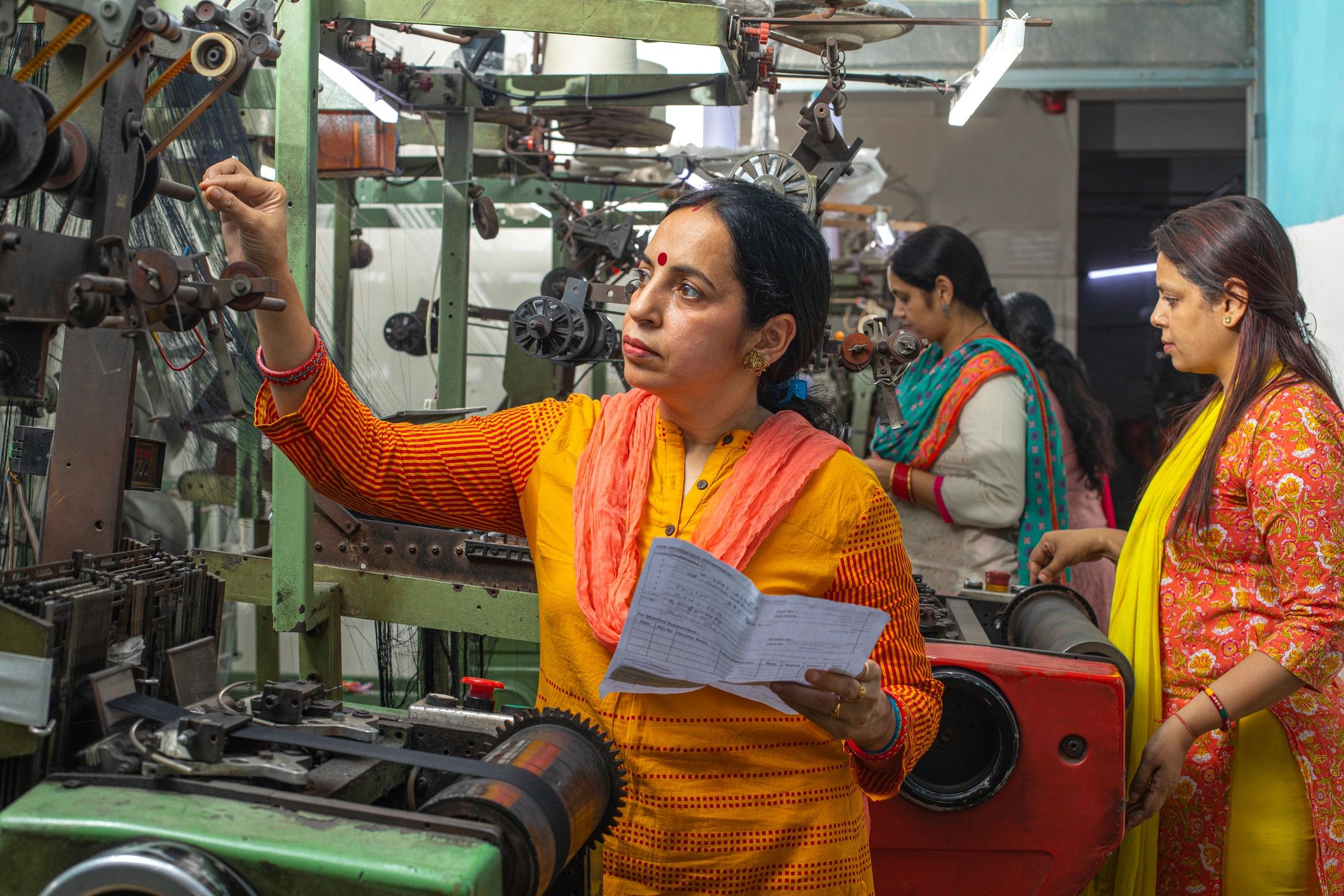 Women engineers in manufacturing facility