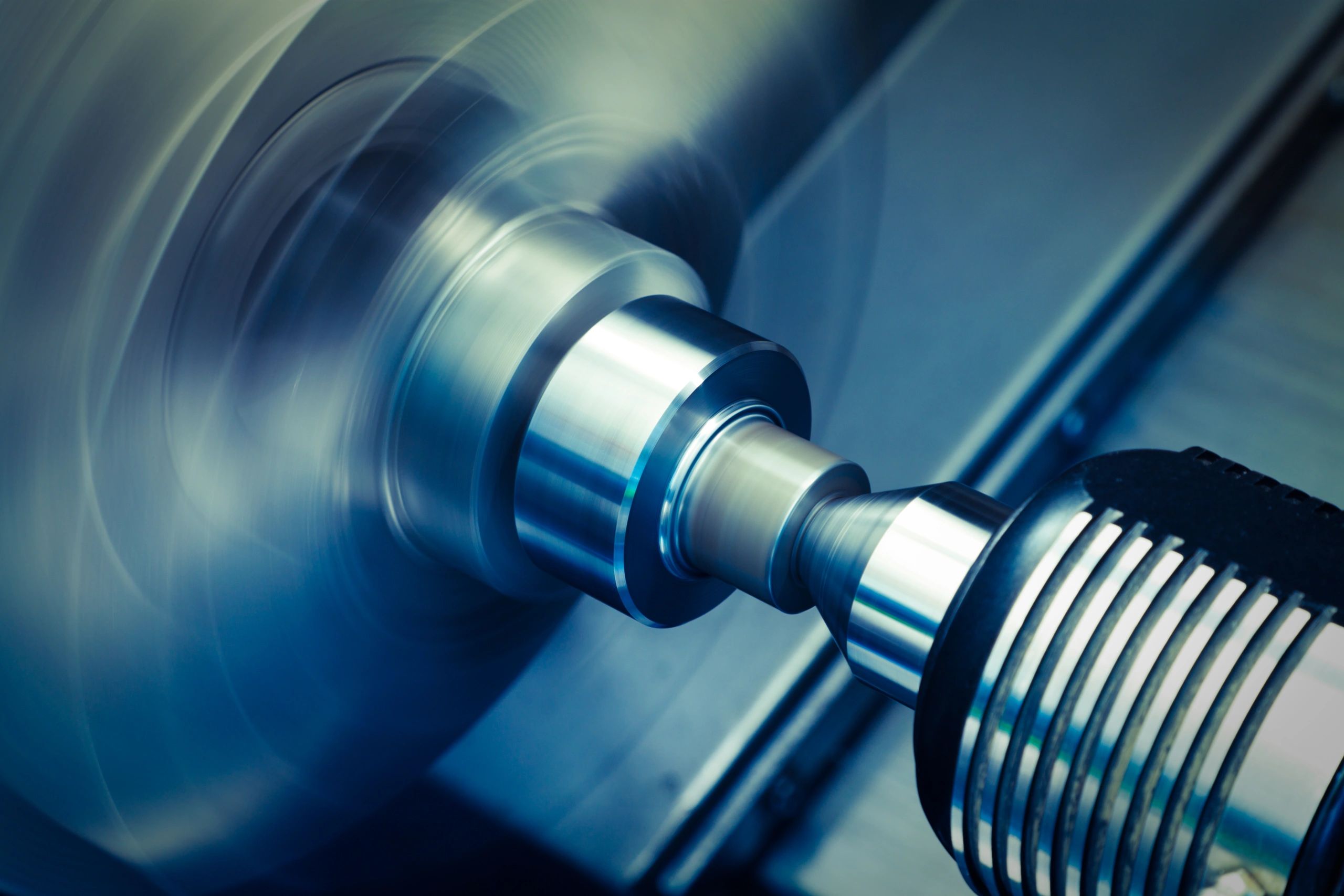 precision manufacturing machinery closeup