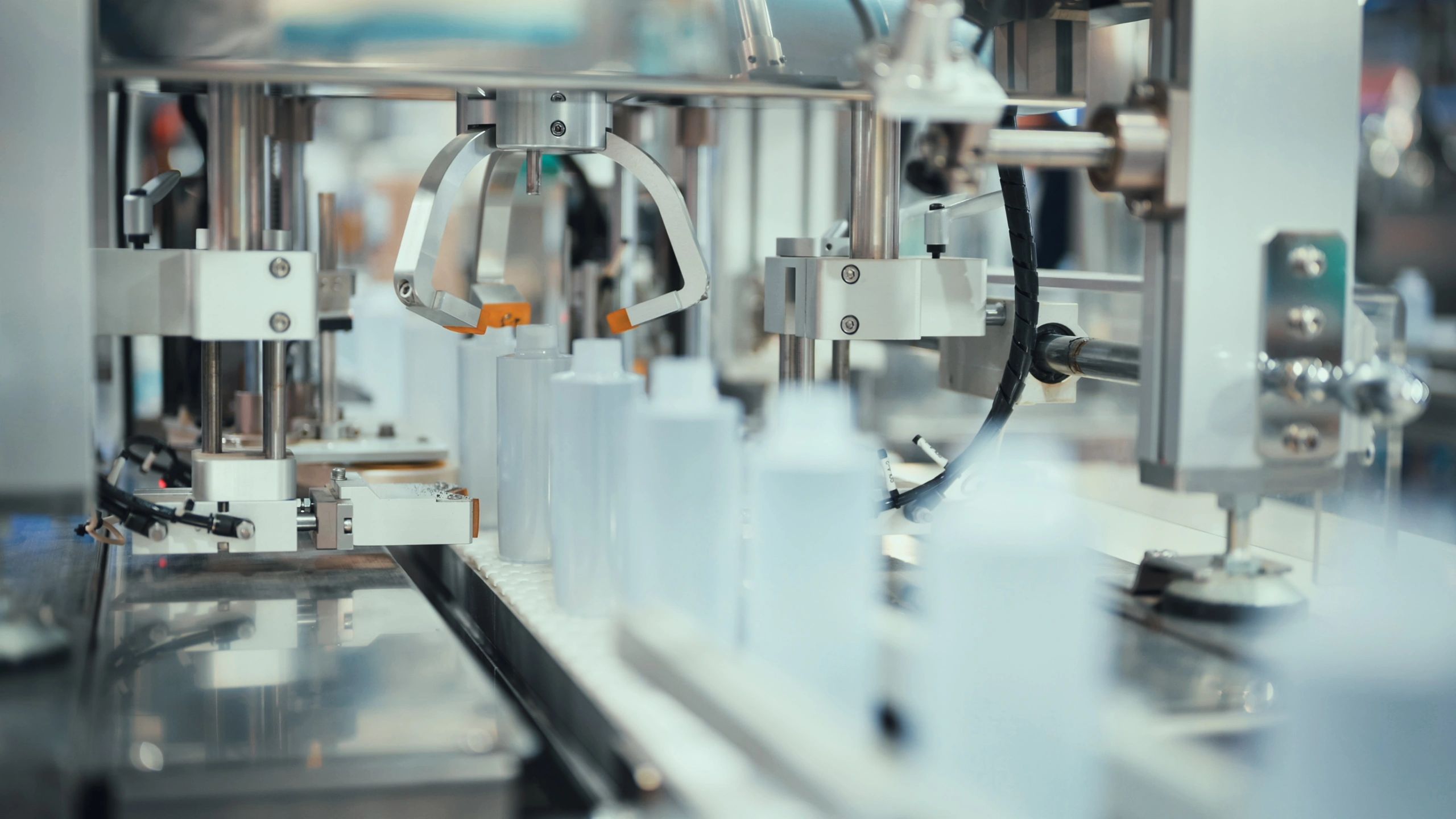 Precision plastic parts on assembly line