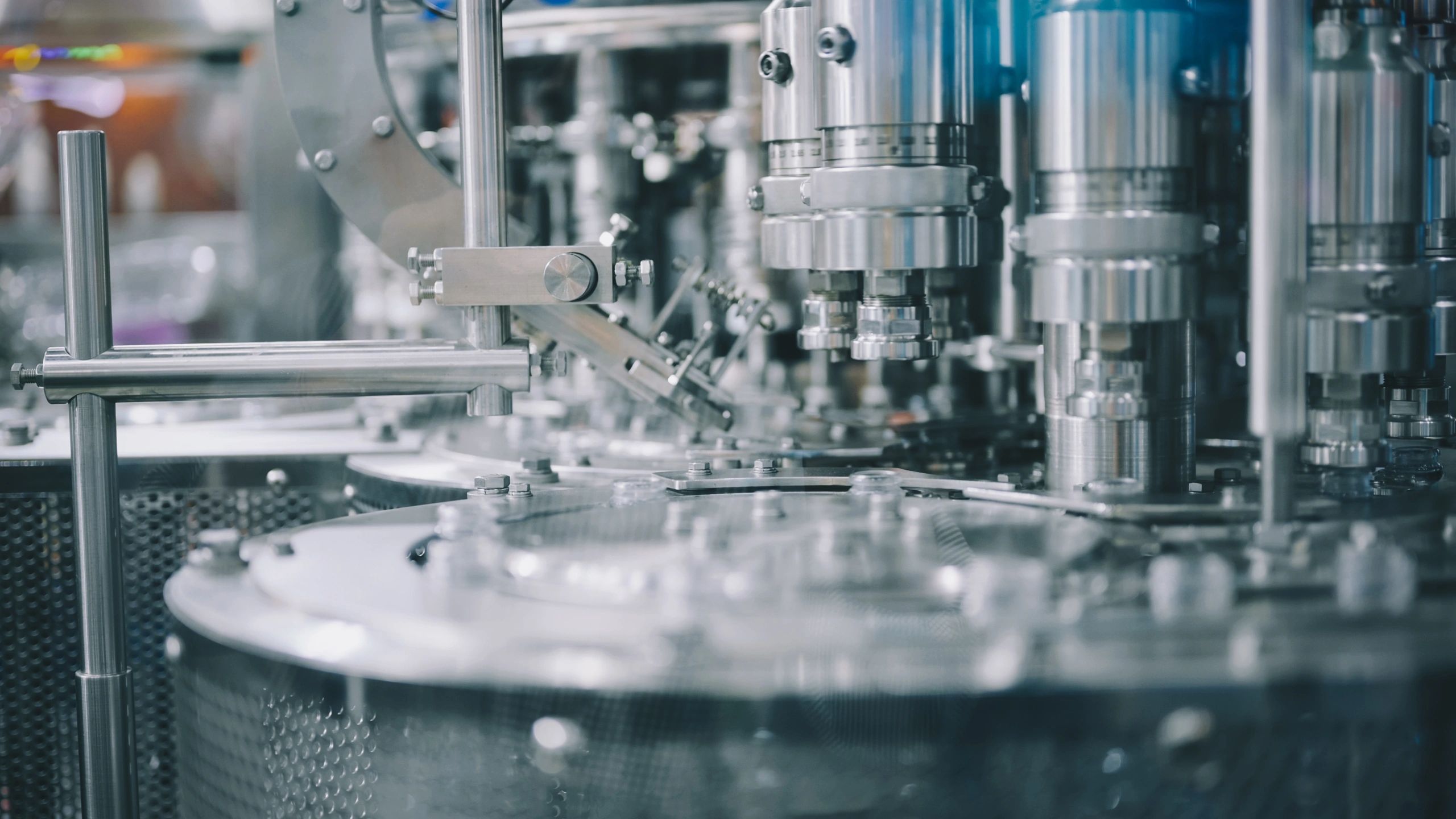 Closeup of industrial plastic components